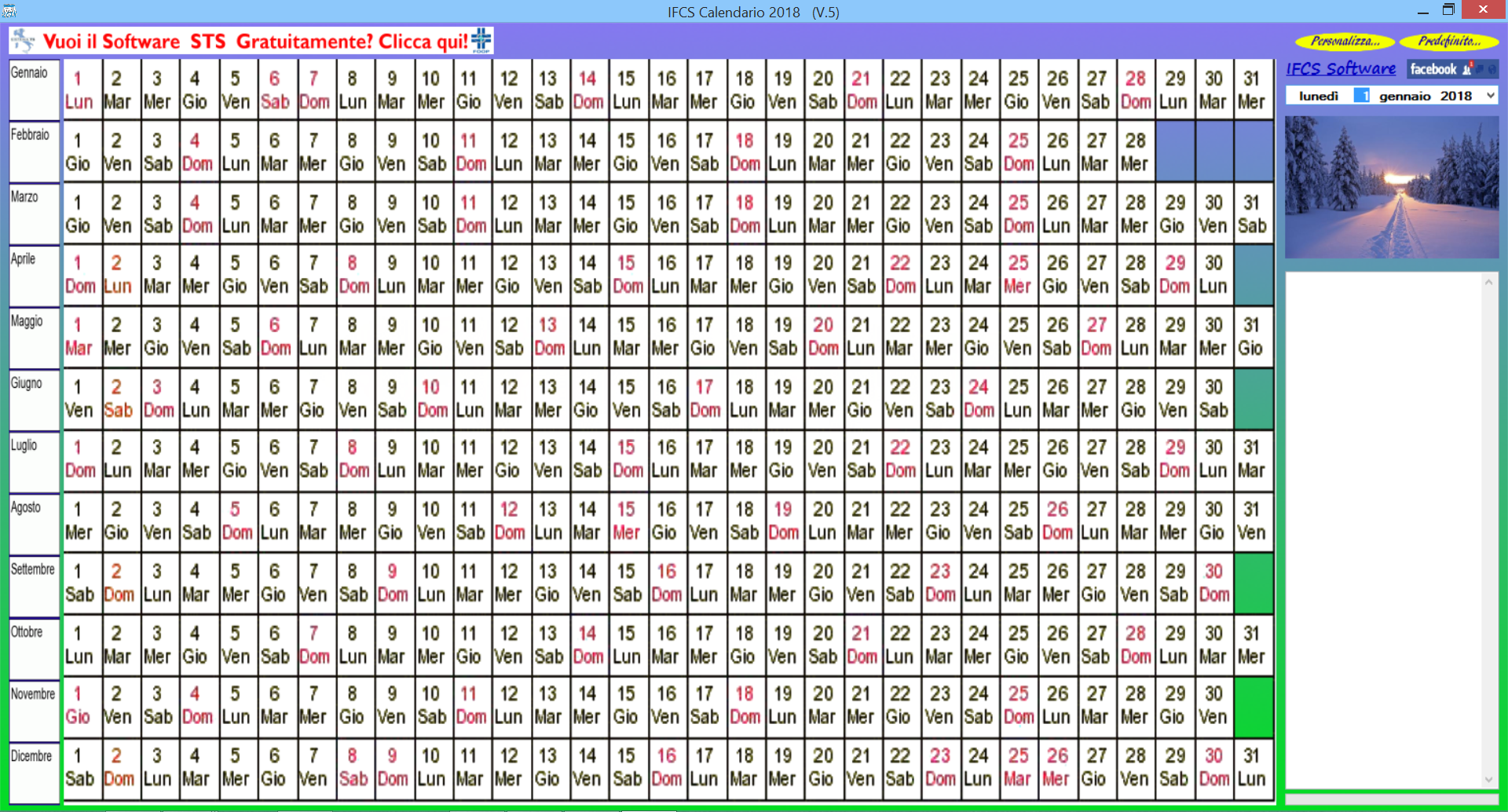 IFCS Calendario 2018 IFCS Calendario 2018